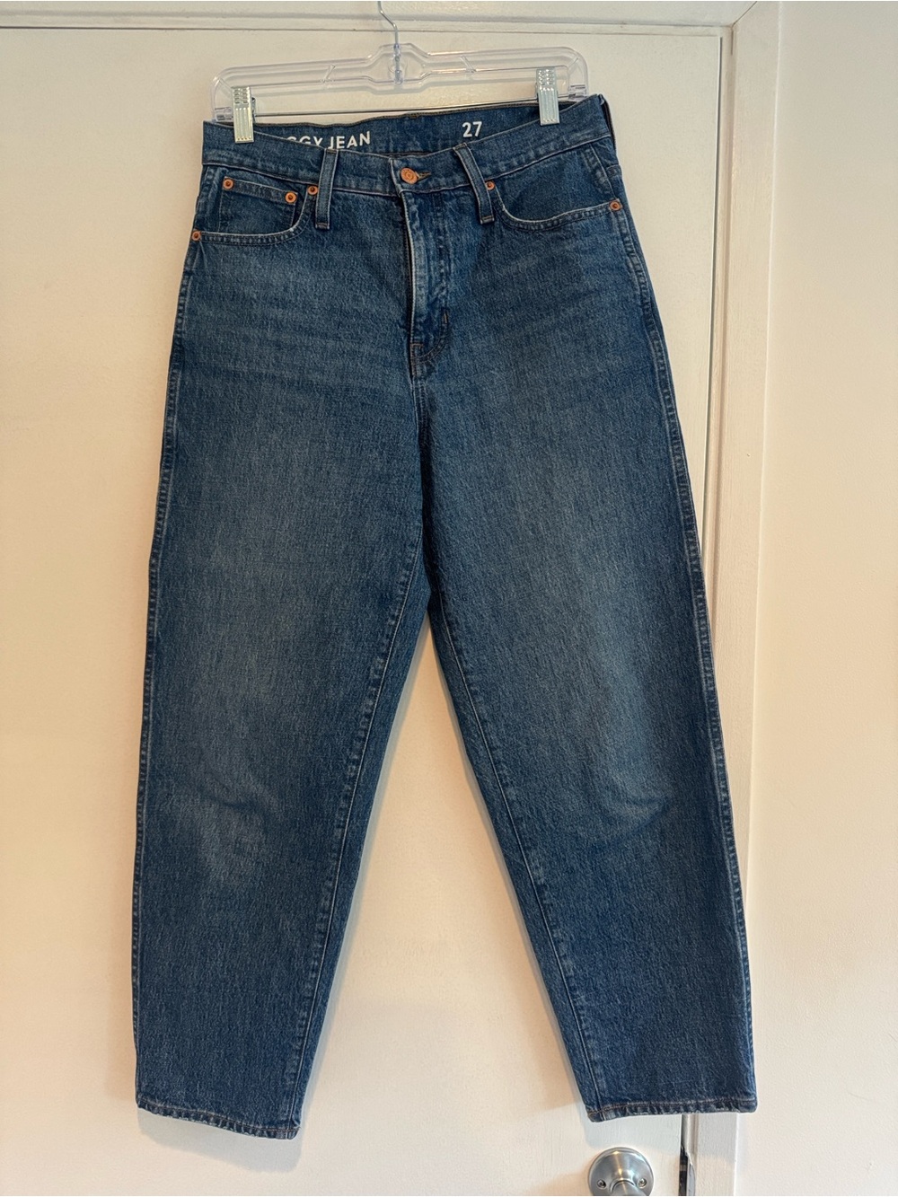 J. Crew Peggy Dark Blue Barrel High-Rise Women's Jeans Sz 27
